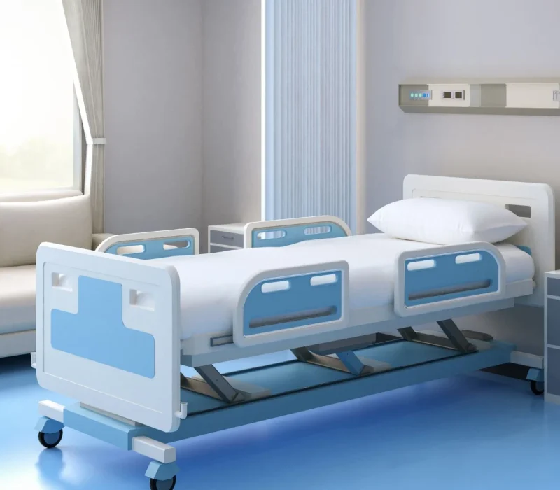 hospital interior in recovery or inpatient room